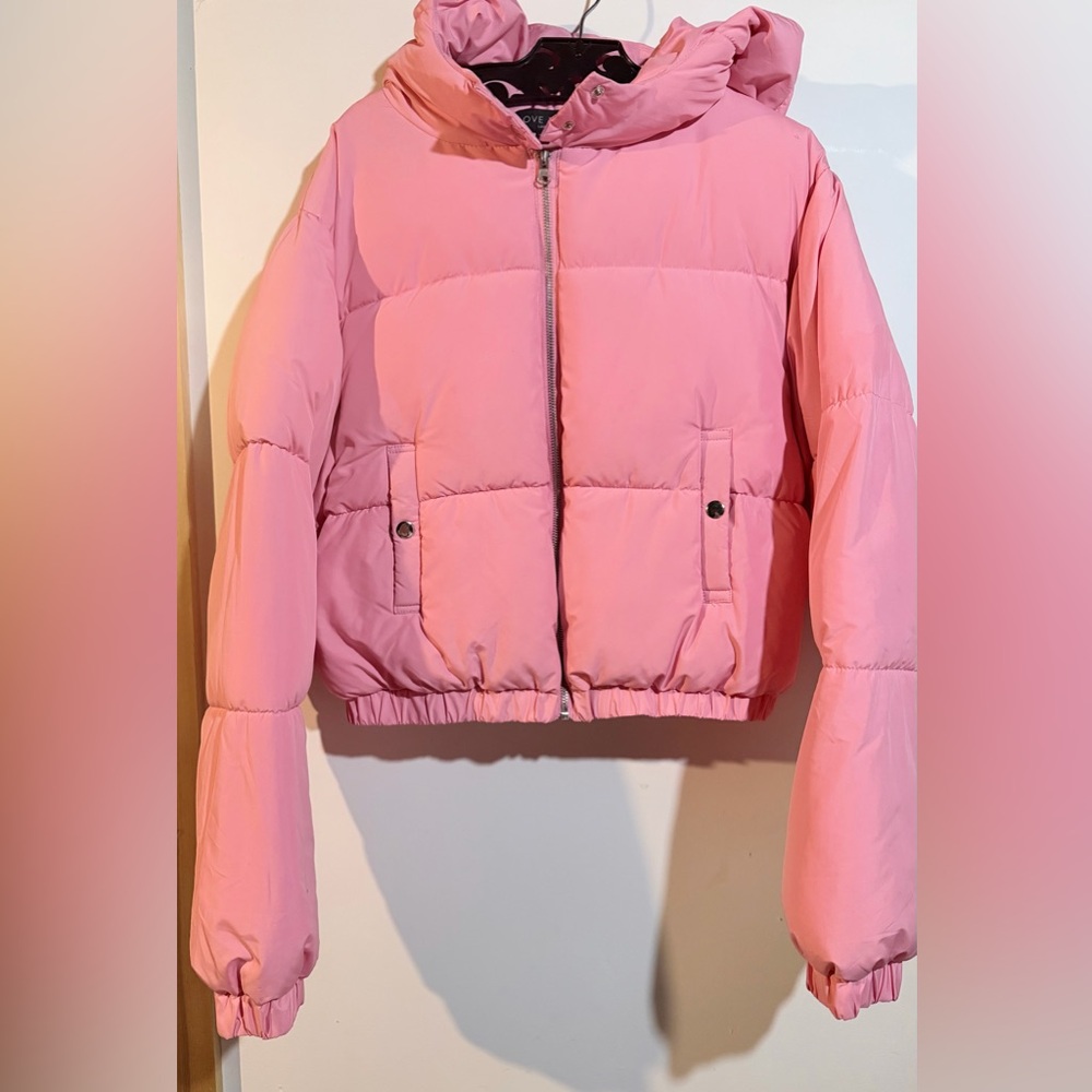 Bubble Gum Pink Puffer Jacket